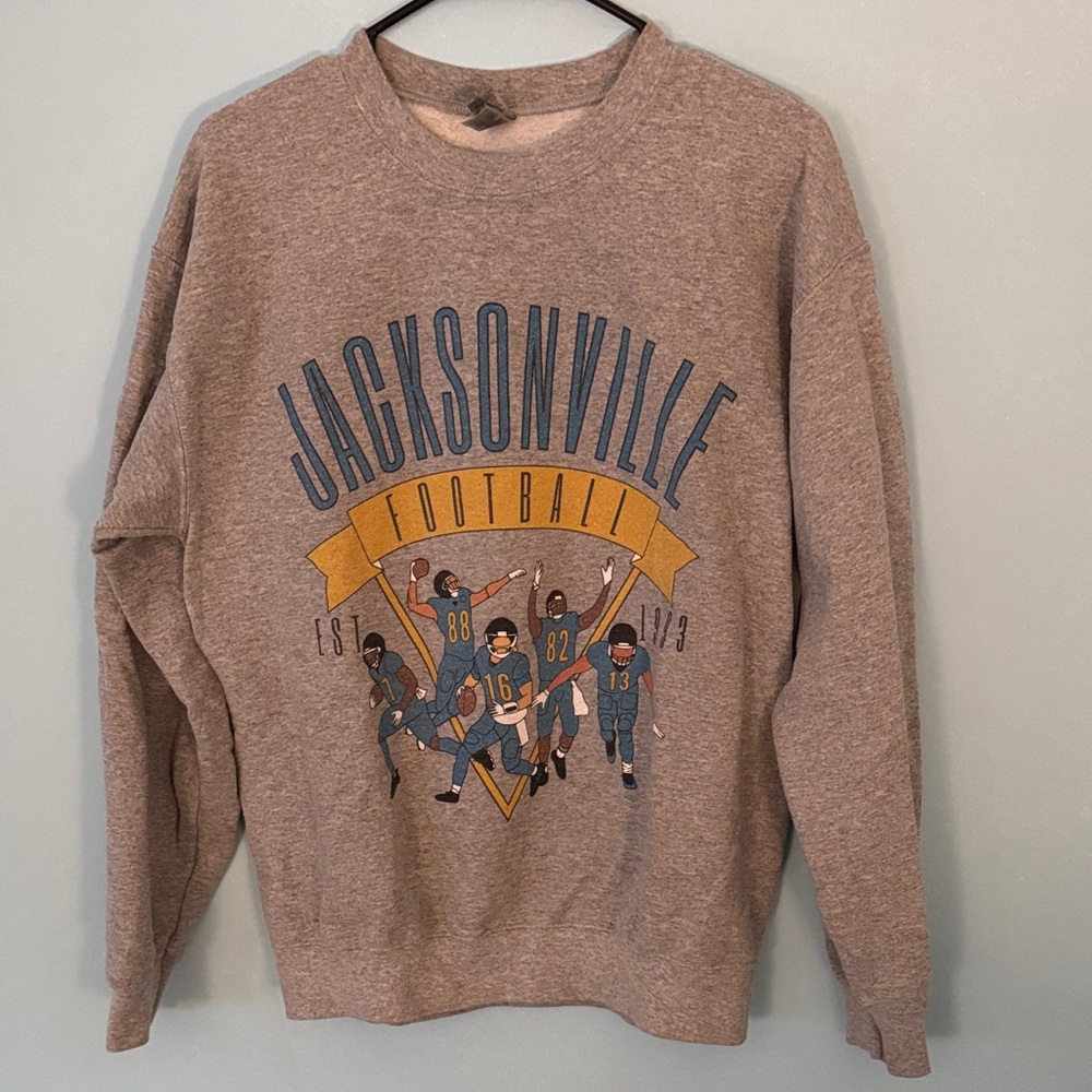 Jacksonville Football Crewneck Sweater - Gray